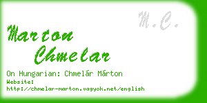 marton chmelar business card